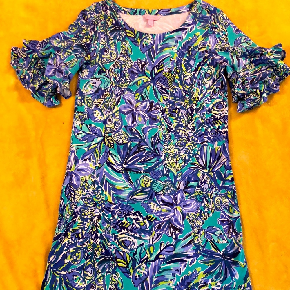 Lilly Pulitzer Short Ruffled Sleeve Dress Size Small